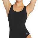 Sporti Wide Strap Athletic Swimsuit for Women - Hydrolast Technology Bathing Suit for Swimmers - Competitive Swimsuit Women (40-43, Black)