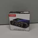 Timex Alarm Clock with Wireless Charger for iPhone, Android, and AirPods - Black (TW14B)