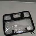 Toy Storage Bag with Zipper - Small Toy Organizer - Waterproof Zippered Storage Bag for Puzzle - Reusable Game Bag - Clear Cosmetic Bag - Compression Packing Cube - Travel Toiletry Case - Makeup Pouch