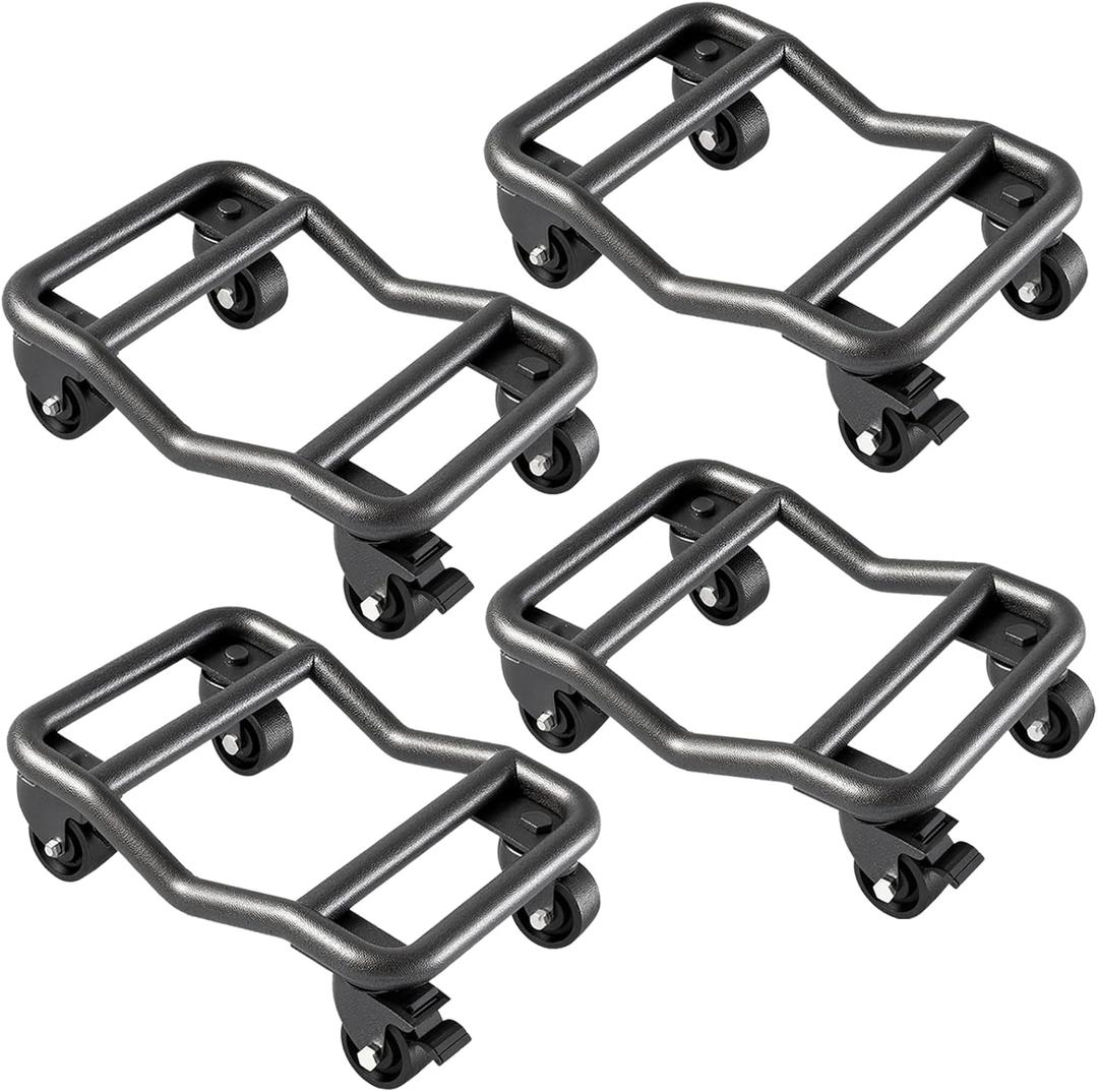 Car Dolly Set of 4, 9000 LBS Capacity Universal Vehicle Moving Dolly for Cars, SUVs, Motorcycles & Boats, Low-Profile Wheel Skates for Garage, Workshop and Marine Use