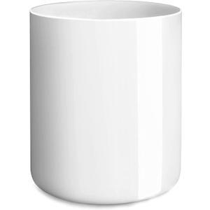 White utensil holder for Countertop, Glossy White Ceramic Utensil Holder for Kitchen Counter Easy to Clean, Modern Small Cooking Utensil Holder Spatula Crock for Dcor, 4.56.4 IN