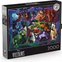 Ceaco 2000 Piece Disney Silver Select Villains Jigsaw Puzzle Relaxing and Fun Activity for Adults, Pieces