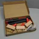 Moss Remove Brush with Long Handle(53IN), Deck Crevice Cleaning Tool, Weed Remover with Wire Brush & Metal Blade, Crack Moss Remover for Pavement Driveway Patio Sidewalk Paver(3 Brush Heads)