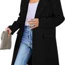 PRETTYGARDEN Women's 2026 Spring Fall Long Blazer Jackets Long Sleeve Lapel Pockets Loose Fit Work Casual Blazers Outerwear, XXL