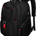 YOREPEK Large Backpack for Men, Extra Large Laptop Backpacks for Men Women, Water Resistant Travel Backpack Airline Approved Business Work Bag Fits 15.6 Inch Computer, Black