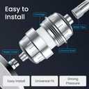 LAIFsolutions Turbo Shower Filter with Rotating Impeller & KDF  High-Pressure, Chlorine Removal, Universal Fit, Easy Install  Hard Water Softener for Hair & Skin Care (Shower Filter)