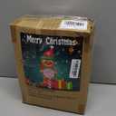 7 FT Christmas Inflatable Outdoor Decorations, Inflatable Gingerbread Man with Sign and Gifts Bags Built-in LED Lights Blow Up Yard Decorations for Holiday Indoor Outdoor Party Garden Lawn