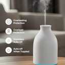 InnoGear Essential Oil Diffuser, 150ml Ceramic Stone Diffuser Handcrafted Aromatherapy Diffusers Ultrasonic Cool Mist Humidifier Vaporizor with 2 Mist Modes Waterless Auto Off for Room Office, White