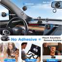 NeverFall Car Phone Mount for MagSafe, 89lbs Vacuum Suction, Strong Magnetic Dashboard & Windshield Mount, 360° Adjustable Phone Holder for iPhone & All Phones, Carbon Fiber