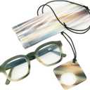 Women Reading Glasses Trendy Readers Blue Light Filtering Glasses +0.00 +1.25 - +3.00 (Dark Green / Beige)