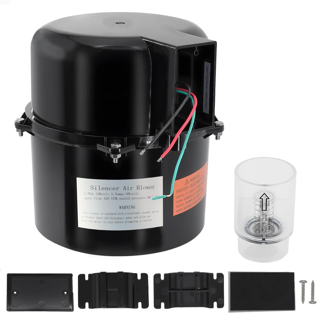 6310131 Silencer Spa Blower 120V 1.0 HP Replacement for Air Supply