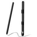 YQODSZ Stylus & Slim S Pen Holder for Samsung Galaxy Z Fold 7 Phone Case, Pastable S Pen Slot for Z Fold6/5 S Pen Edition, PC + Silicone Stylus Pen, High Sensitive Silicone Tip Matte-Black