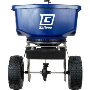Chapin 88800B Spreader, Rock Salt, Ice Melt, Contractor, SaltPro, Walk Behind, Spiked Auger, Adjustable Baffles, 12" Tires, Enclosed Greased Gears, Ergo T-Handle, Weather-Resistant, Rain Cover, 100Lbs