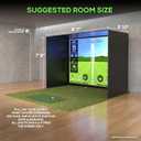 Glide Gear Golf Simulator Enclosure Kit – 10x8 ft – Complete Frame + Enclosure + HD Impact Screen (Home Indoor/Outdoor Practice)