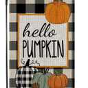 6 x Hello Pumpkin Fall Garden Flag, 1218 Inch Double Sided Yard Flag, Autumn Farmhouse Seasonal Holiday Yard Outdoor Thanksgiving Decoration (Pumpkin)