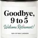 2 x Men Women Retirement Gifts - Farewell Gift for Colleagues, Lavender Scented Candle for Women, Men, Friends, Colleagues, Teachers, Fun Retirement Candle (Style 9)