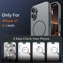 2 x Magnetic for iPhone 17 Case, [Matte Solid Color] [Full Camera Protection] Protective Case for iPhone 17 - Deep Gray