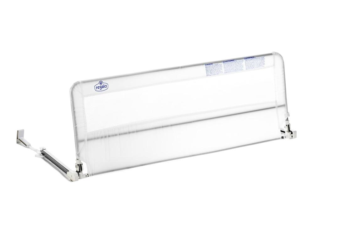 Regalo Hideaway 54-Inch Extra Long Bed Rail Guard, with Reinforced Anchor Safety System