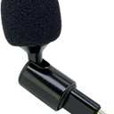 Mini USB C Condenser Microphone 90 Degree, Plug Play Mic with Type-C, Omnidirectional Condenser Live Streaming, Gaming, Recording, Podcast, Online Meetings and for iPhone 17 16 15, Black