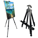 NS JYMB Easel Stand for Sign and Painting, 17-66 Inch Adjustable, Black | Portable metal tripod easel for display stand, canvas holder, floor, poster board, wedding signs and travel use