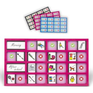 Customizable Checklist Board, Habit Tracker, and Chore Chart for Kids and Adults | Stay Organized with Daily Routines, Fitness, Self-Care, and Pet Care, For Fridge & Hang On Wall (Purple)