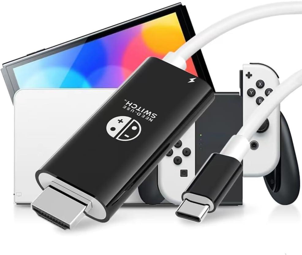 Switch Dock for NS/OLED Mode, 1.8M/6FT HDMI for Nintendo, Type C to HDMI TV Adapter with 1080P60Hz Output, 100W PD Charging Port, Not for Switch 2