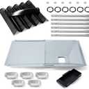 Replacement Parts for Nexgrill 720-0896B 720-0896 720-0896E 720-0882A 720-0925P 720-0925, Grease Tray, 6 Pack Burner Tubes & Ignitors & Flame Tamers for Nexgrill 6 Burner 720-0896B Gas Grill