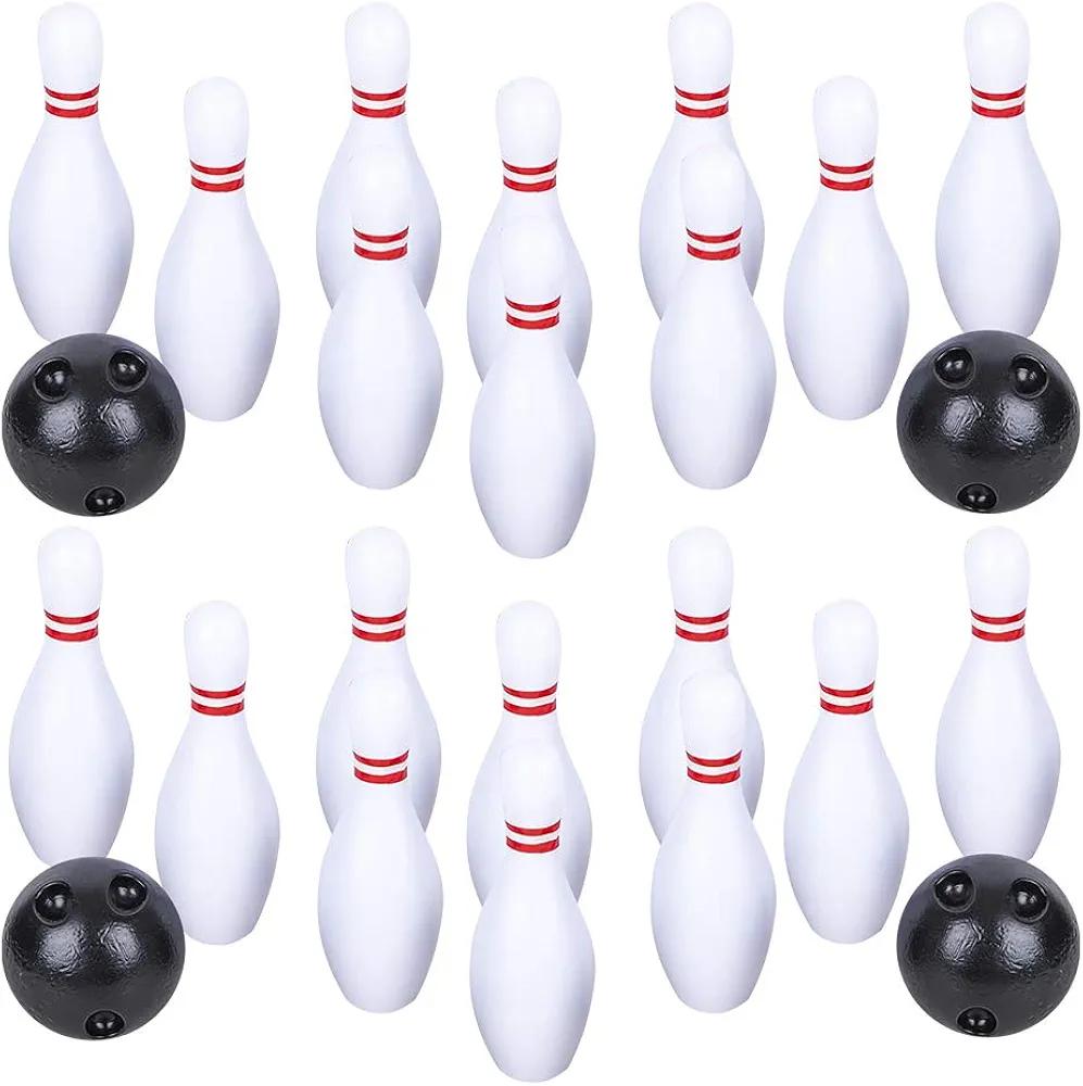 Gamie Bowling Game for Kids, 2 Sets, Each Set Includes 10 Pins and 2 Balls, Durable Plastic Indoor and Outdoor Game, Fun Carnival and Birthday Party Activity for Boys and Girls