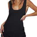 Bsubseach Crochet Coverups for Women Backless Bikini Bathing Suit Cover Up Summer Knitted Beach Tank Dress One size