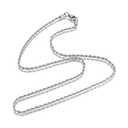 FASHEWELRY 10Pcs 2.4mm Stainless Steel Twisted Rope Chain Necklace 19.7" Unisex Chain Link Necklace with Lobster Clasp for Women Men DIY Jewelry Making Findings