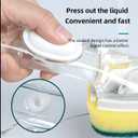 Dish Brush with Soap Dispenser with 2 PCS Brush Refills & Handle,Soap Dispensing Dish BrushesDish Soap Brush, Dish Wand with Soap Dispenser for Dishes, Pans, Sink, Pots