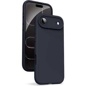 Supdeal Liquid Silicone Case for iPhone Air - [Camera All-Round Protection] [Soft Microfiber Lining Anti-Scratch] 4 Layer Full Covered Shockproof Gel Rubber Phone Case Cover, 6.5", Black