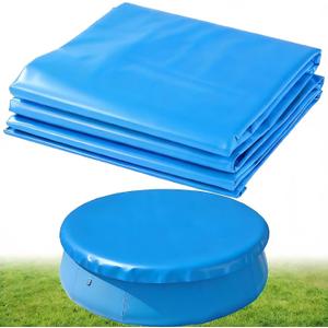 Round Inflatable Above Ground Pool Cover 12FT Round Pool Cover with Drawstring Design for Easy Installation 12 Pool Covers for Above Ground Pools Cover