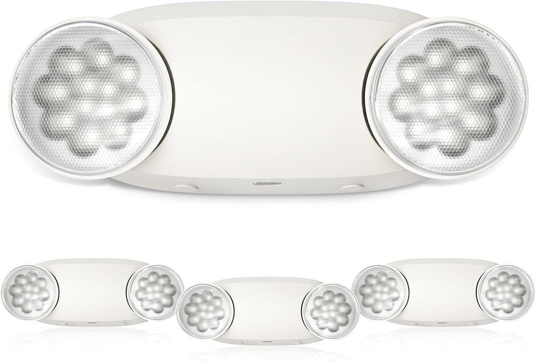 FREELICHT 24Pack Emergency Lights for Business, Round Heads, 90min Battery