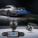 Car Camera Dash Cam Front and Rear Left Right, 4-Channel Video Recording WiFi Dashcam with Phone APP 360 Degree Car Security, HD 2K Car Dashboard Night Vision 24 Hours Parking Monitor G-Sensor