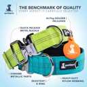 SparklyPets Heavy Duty Wide Dog Collar with Quick Release Chrome Buckle Thick Tactical Dog Collar with Reflective Stripes & Soft Lining for Large & Medium Breeds