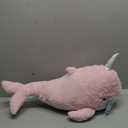 Tezituor 24 Inch Narwhal Stuffed Animal, Hugging Soft Ocean Narwhal Pillow Gift for Girls Kids, Cute Pink Large Stuffed Whale Plush Toy Christmas Deaor Gift