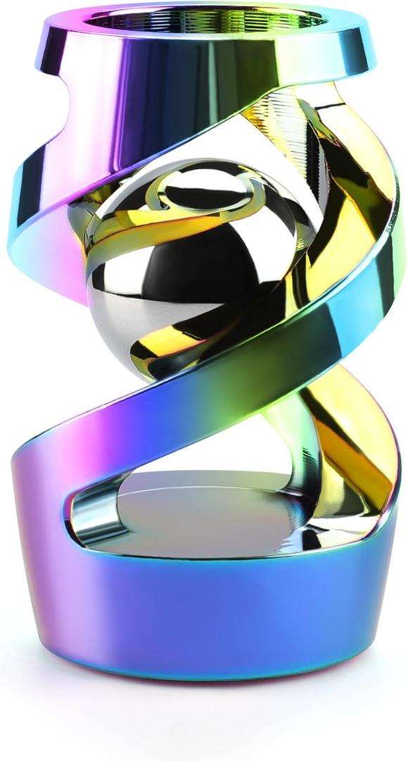 Upgraded Kinetic Desk Toys, Adult Fidgets for Anxiety and Stress, Desk Toys for Office for Adults, Fidget Toys Adults (Rainbow)