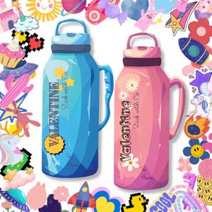 Valentines Day Cards for Kids School, 48 Kids Valentine Cards with 200 PCS Stickers, Fun Valentines Classroom Exchange for School, Valentines Party Favors (Blue)