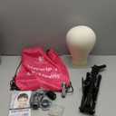 Neverland Beauty & Health 23 Inch Wig Head, Wig Stand Tripod with Head, Wig Head Stand with Mannequin Head for Wigs, Wig Stand with Head, Adjustable Tripod Manikin Head Set for Cosmetology(White)