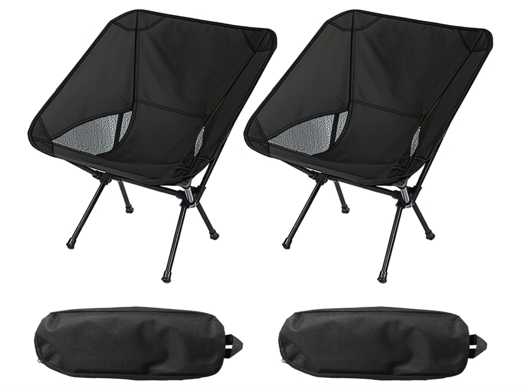 Wind Tour Portable Camping Chair Foldable Outdoor Chair for Hiking Camp Backpacking Lawn Beach Fishing Picnic with Carry Bag (Black-2)
300+ bought in past month