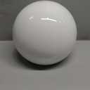 Aspen Creative 28002-31, 7-3/4" White Acrylic Replacement Lamp Post Globe with 3-3/4" Neckless Opening