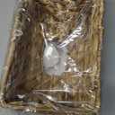 Rectangle Wicker Tissue Box Cover Fits 120-Count (3-Ply) / 160-Count (2-Ply) Boxes, Natural Rattan Woven Facial Tissue Holder, Decorative Tissue Box Holder for Bathroom, Living Room, Office & Desk