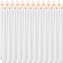 10 Inch White Taper Candles 24 Pack Bulk, Unscented Elegant Dinner Candles for Church, Wedding, Valentine's Day, Emergency, Holidays, 7-8 Hour Clean Burning Paraffin Wax for Candelabra and Holders, 10 inches , 0.79 inches