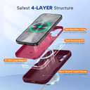 Miracase Magnetic for iPhone 17 Case, Compatible with MagSafe, Integrated Silicone Camera Control Cover, 3.0mm Thicken Shockproof Drop Protection Phone Case for 17,Wine Red