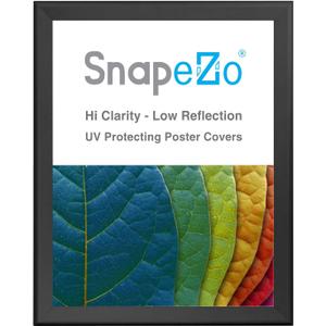 SnapeZo Poster Frame 36x48 Inches, Black 1.7 Inch Aluminum Profile, Front-Loading Snap Frame, Wall Mounting, Wide Series