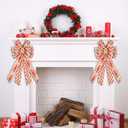 3 x Hying Large Valentines Bows for Wreath, Natural Burlap Bows Valentines Wreath Bow Glitter Red Heart Truck Tree Topper Bows for Front Door Wall Party Valentines Decorations (Style 3: Love Truck)