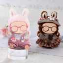 3 x Doll Clothes for 17cm Accessories Set with Glasses Butterfly Clip Pink Clothe la Boo-Boo for Clothe No Doll Included (Brown, One Size)