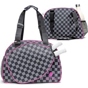 PikleBall Sport Premium Women's Pickleball Bag Stylish and Versatile Sports Bag with Water Bottle Holder, Padded Paddle Pocket, and Spacious Design (fits 2+ Paddles!)