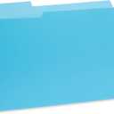 Blue Summit Supplies 30 Gem Tone Plastic File Folders, 1/3 Cut Tab, Letter Size, Assorted Colors, Great for Organizing and Easy File Storage, 30 Pack